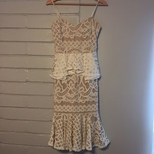 ASOS Lace Peplum Cocktail Dress